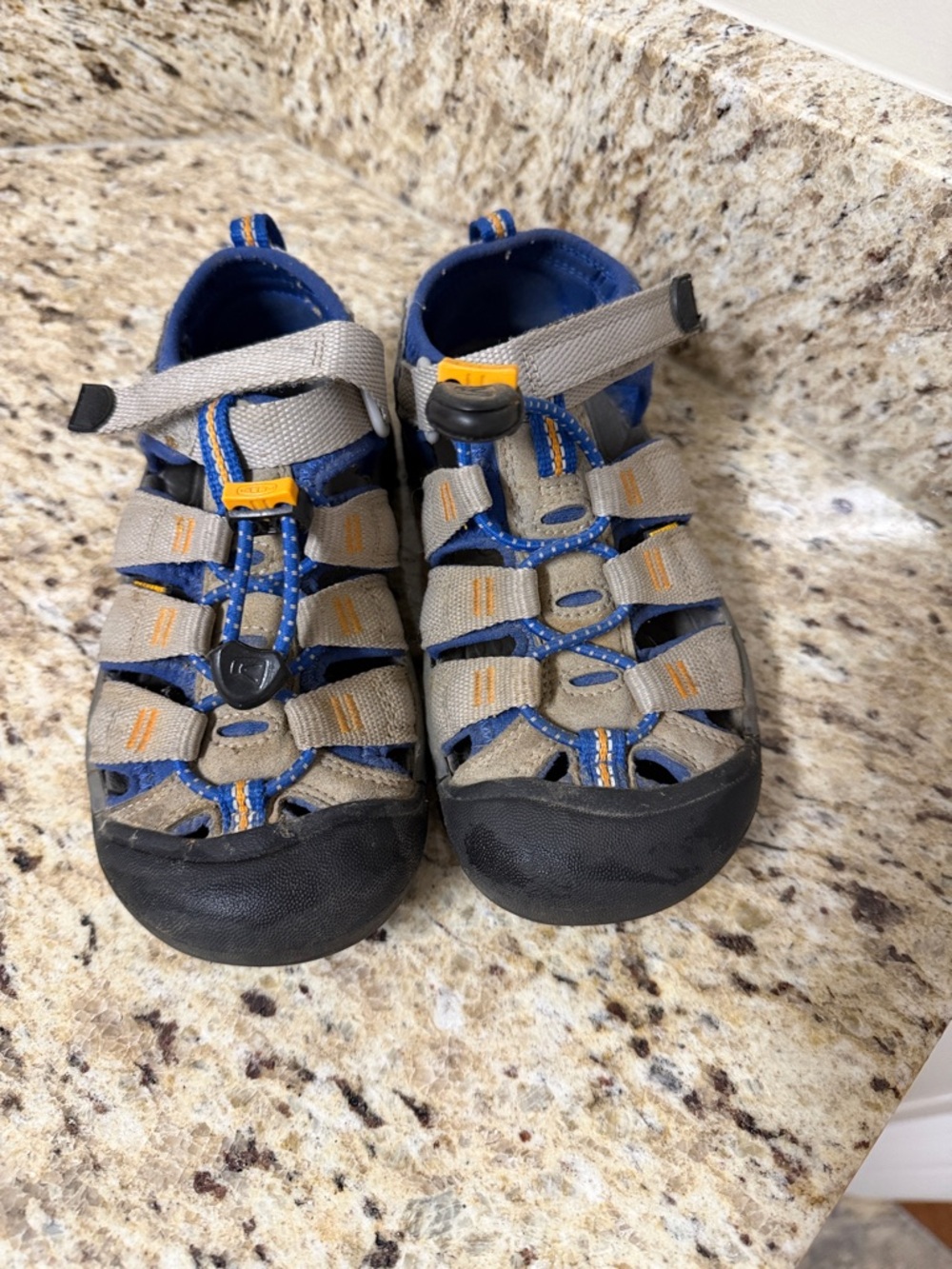 Keen Kids Newport Hiking Sandals in Gray and Blue Size 13